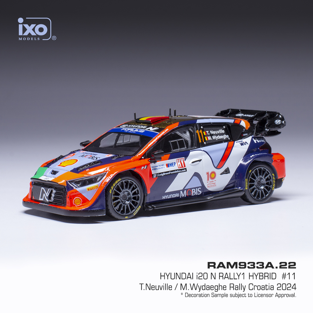 Hyundai i20 N Rally1 Hybrid No.11 Rally Croatia 2024 Neuville/Wydaeghe - 1:43